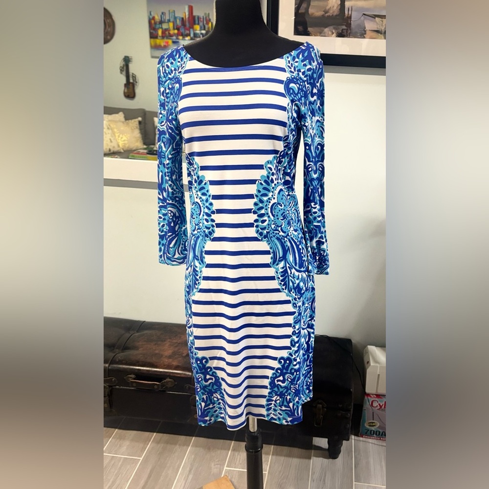 ❤️Lilly Pulitzer Nila Blue Moon Jelly Dress-Sz Smell - Picture 2 of 5